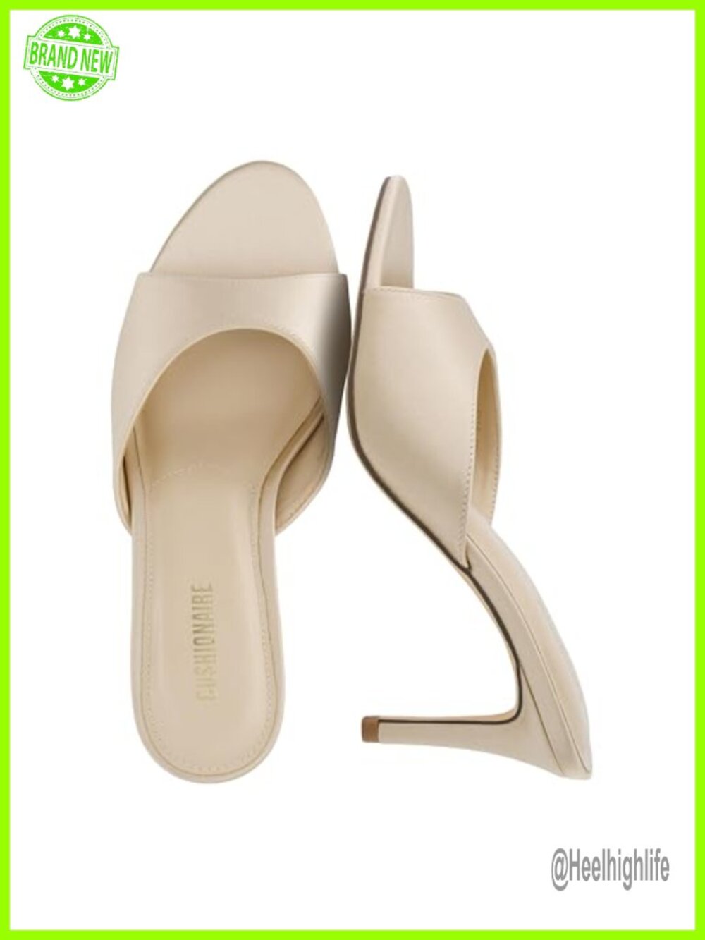 CUSHIONAIRE Elle Pointed Toe Heeled Mule Sandal Open Toe Stiletto Slide